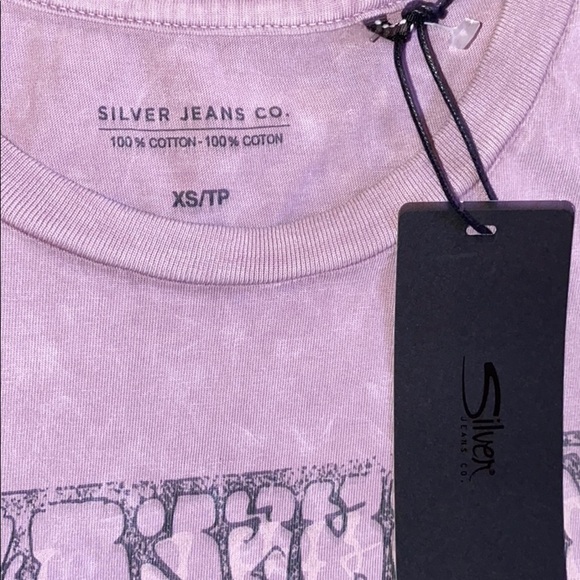 Silver Jeans crew neck T-shirt XS NWT - Picture 7 of 8